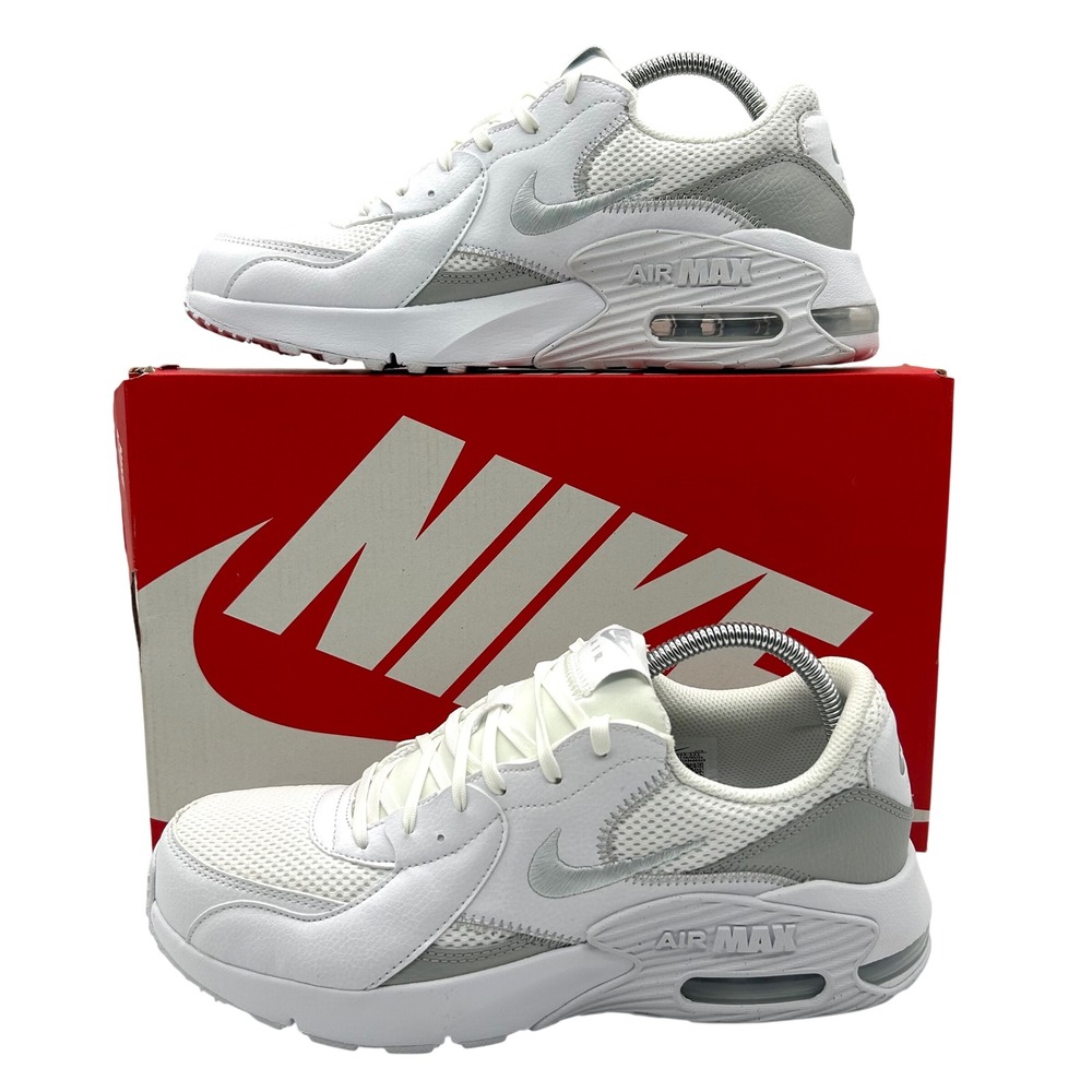 Nike Air‎ Max Excee Shoes Womens 10 White Metallic Platinum Running Sneakers